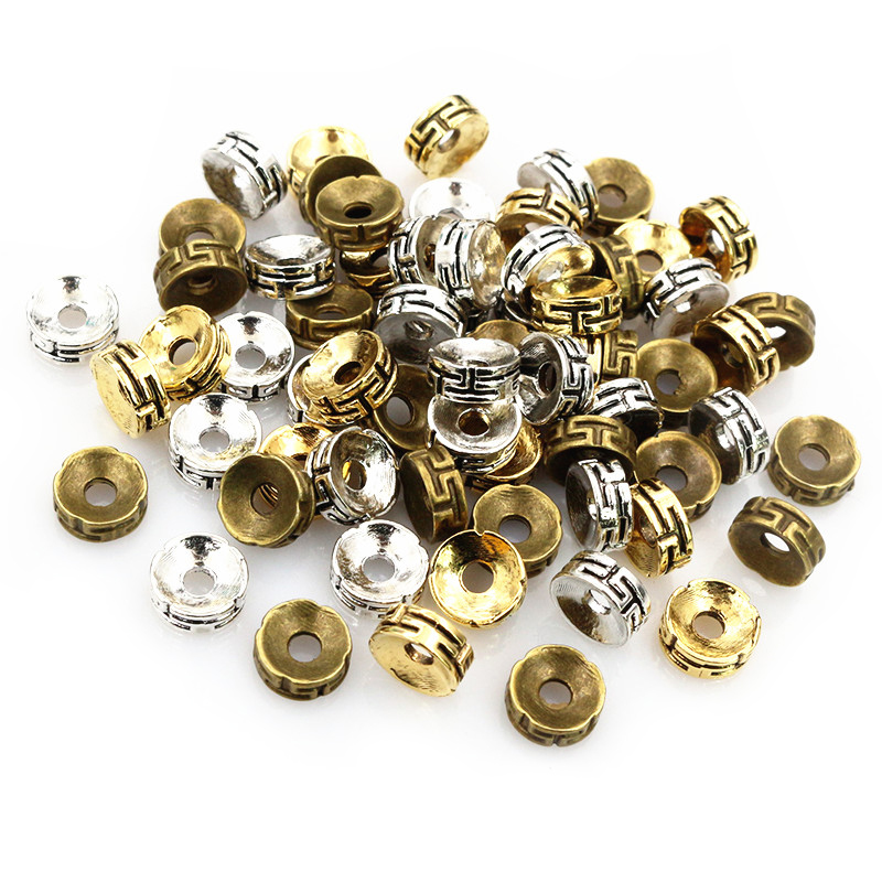 Eyepin Ball End - Esferas espaçador de 7,5x3mm, 50 peças,