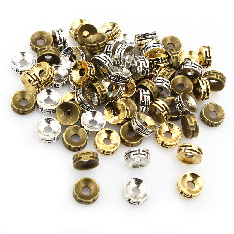 Eyepin Ball End - Esferas espaçador de 7,5x3mm, 50 peças,