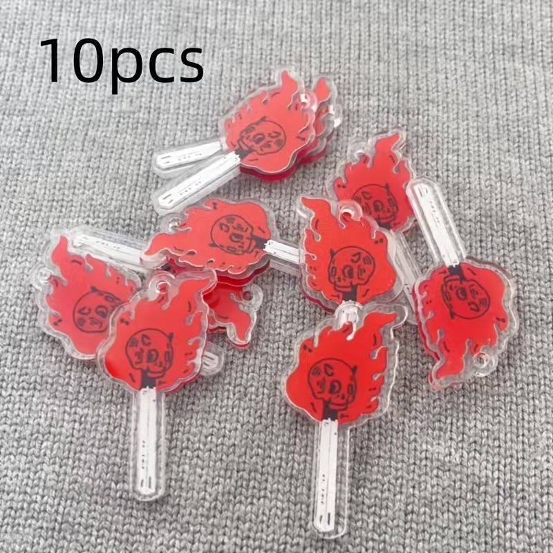 Jewelry Making Accessories - Pingente de crânio em acrílico, 10