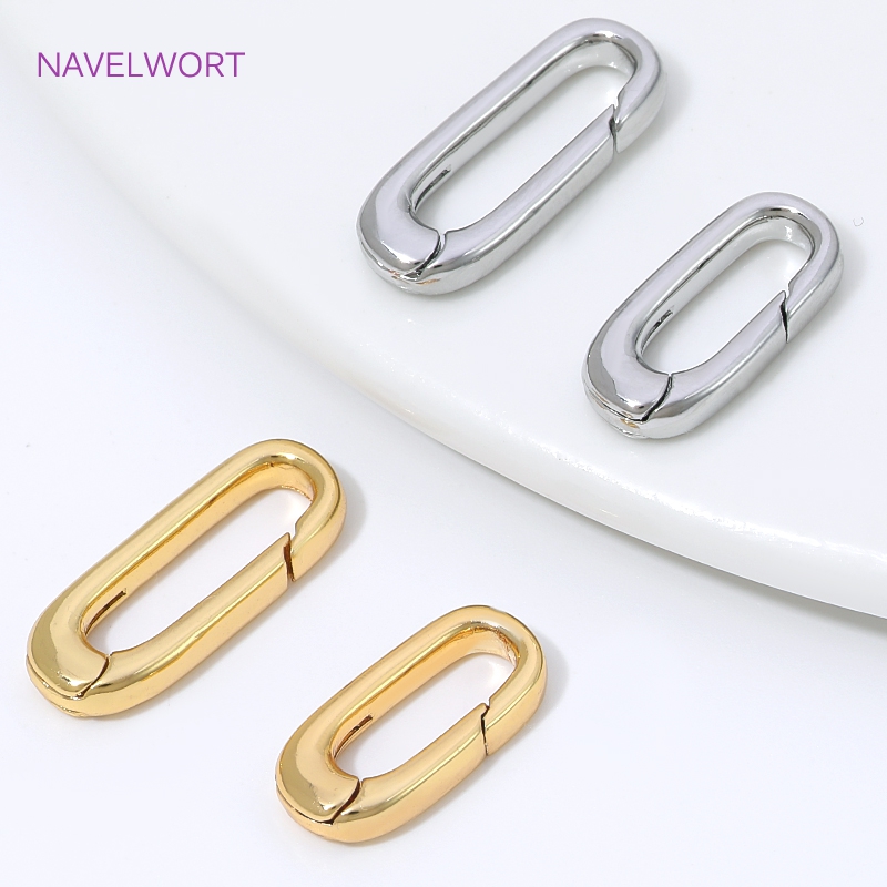 Jewelry Making Designs - 1/2/4 Peças Fecho Oval Banhado a