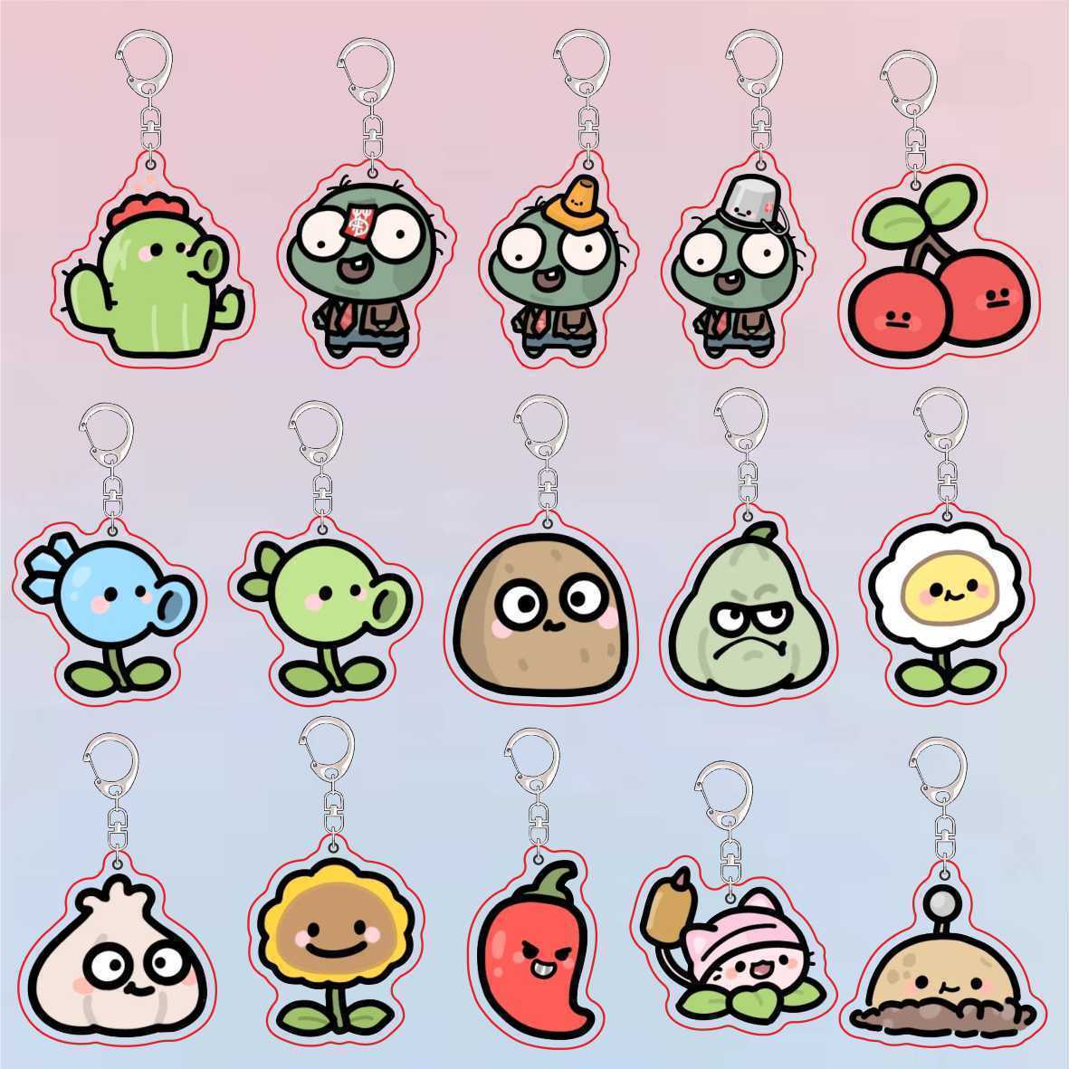 Jewelry Making Resin - Chaveiro Acrílico Fofo Plants Vs Zombies,