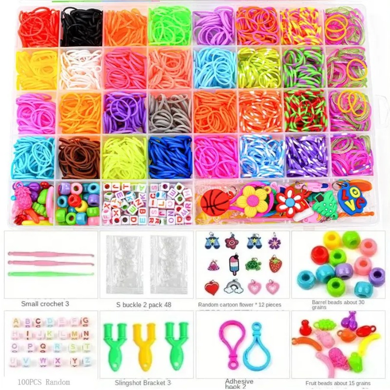 Jewelry Making For Beginners - Kit de Elásticos Vibrantes com 4300+