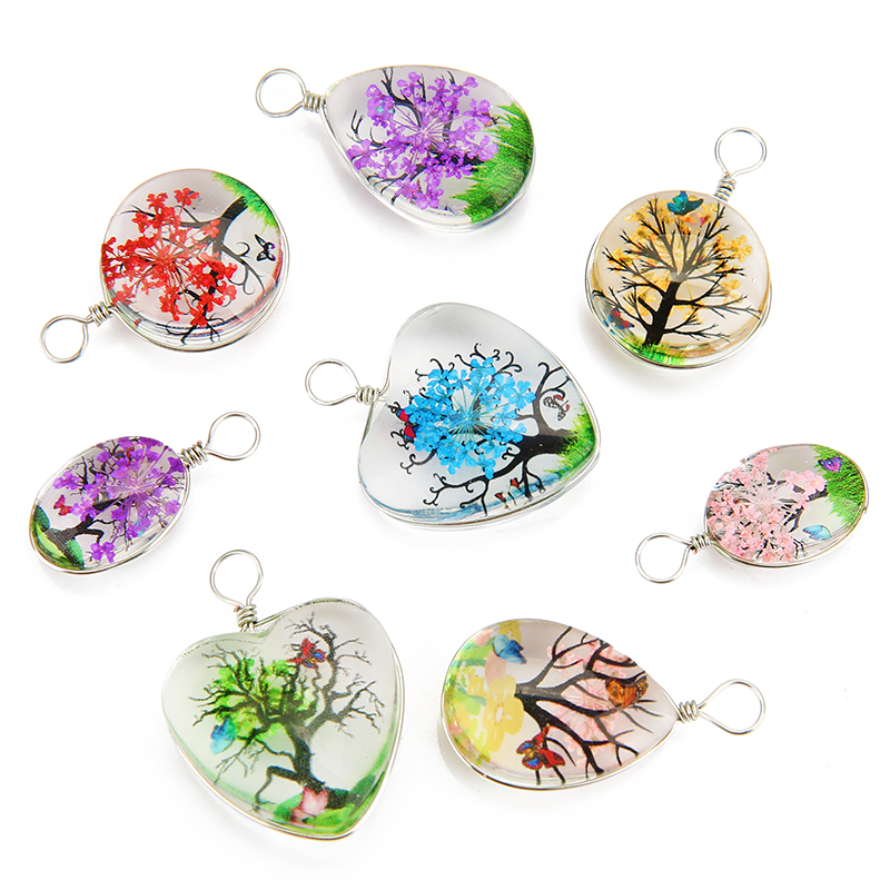 Jewelry Making For Beginners - 5 pçs árvore colorida cristal brinco