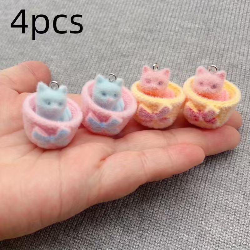4 peças de pingente de gato em - Jewelry Making Accessories avaliação e preço