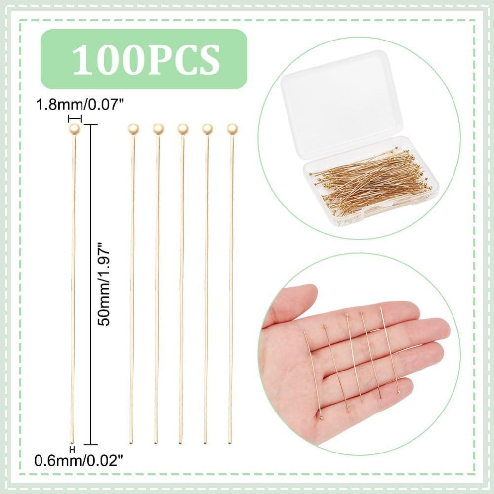 100 Peças de Alfinetes de Cabe - Eyepin Ball End avaliação e preço