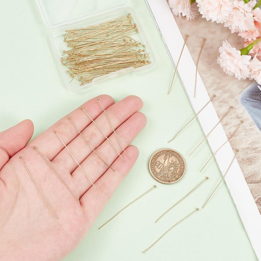 100 Peças de Alfinetes de Cabe - Eyepin Ball End avaliação e preço