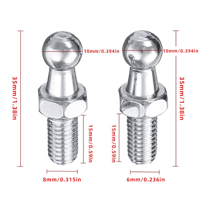2 Peças M6 M8 Universal Automo - Eyepin Ball End avaliação e preço