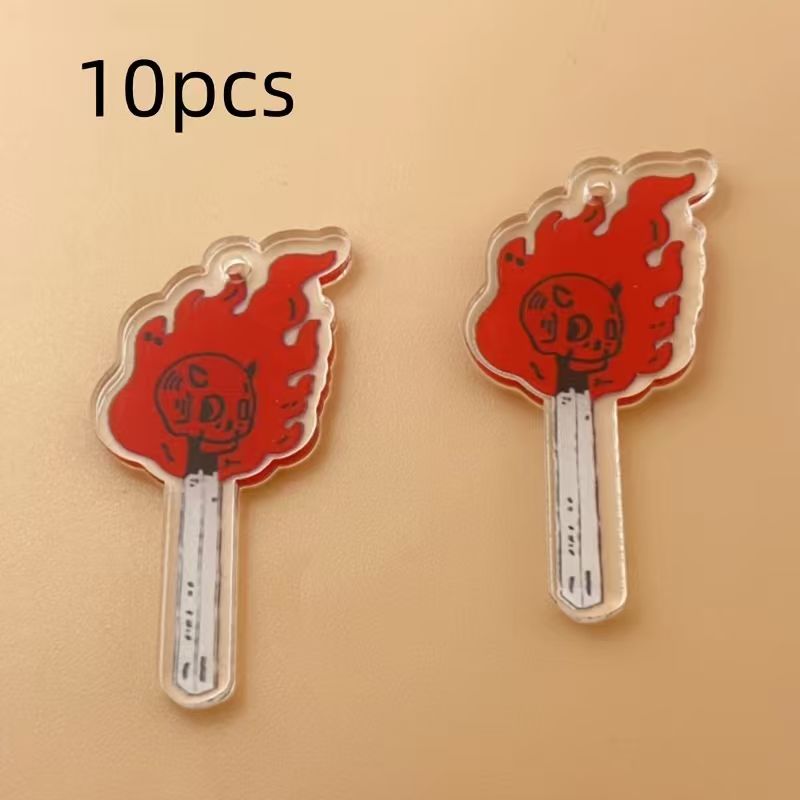 Pingente de crânio em acrílico - Jewelry Making Accessories avaliação e preço