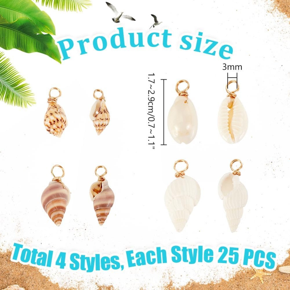 100 pçs 4 estilos encantos de  - Jewelry Making For Beginners avaliação e preço